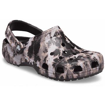 Zuecos Crocs Classic Bleach Dye Mujer Negros | Mexico 0112ILHS